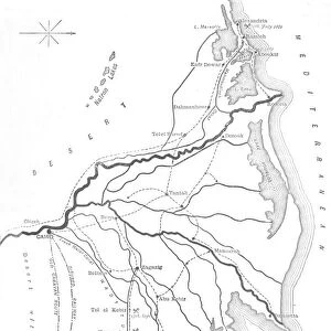 Map of the Delta of the Nile, Strategic Points in the Egyptian Campaign, 1882, (c1882-85)