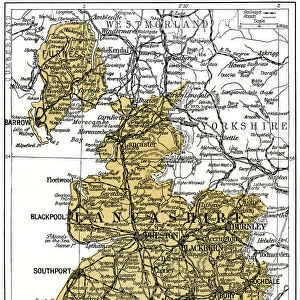 Map of Lancashire, 1924-1926