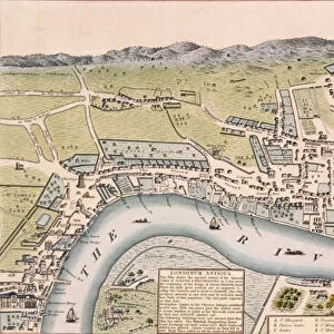 Map of London, c1563 Artist: William Darton
