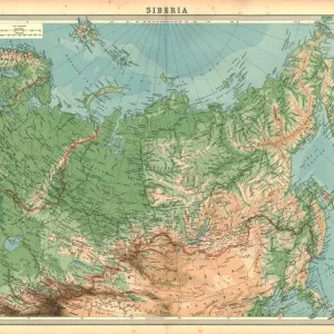 Heritage Images Print: Map of Siberia and Eastern Russia Heritage Images Print: Map of Siberia and Eastern Russia