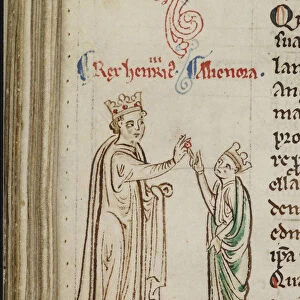 Marriage of Henry III and Eleanor of Provence (From the Historia Anglorum, Chronica majora). Artist: Paris, Matthew (c. 1200-1259)
