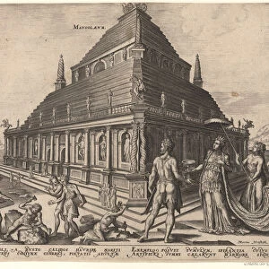 The Mausoleum at Halicarnassus (from the series The Eighth Wonders of the World) After Maarten van Heemskerck, 1572. Artist: Galle, Philipp (1537-1612)