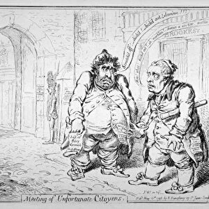 Meeting of unfortunate citoyens, 1798. Artist: James Gillray