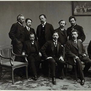 Members of the Literary Group Sreda (Wednesday), 1910. Artist: Anonymous