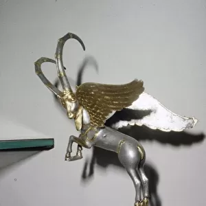Mesopotamian Silver and Gold winged goat, Achaemenid, 4th century BC