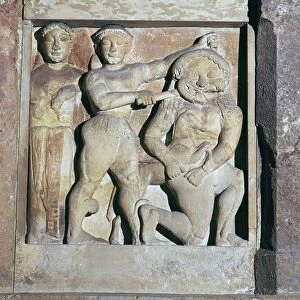 Metope of Perseus killing Medusa, 6th century BC