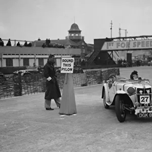 MG sports competing in the JCC Rally, Brooklands, Surrey, 1939. Artist: Bill Brunell