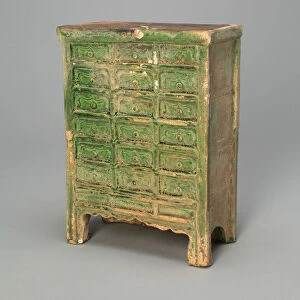 Miniature Chest with Drawers (Mingqi), Ming dynasty (1368-1644). Creator: Unknown