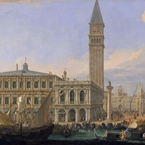 The Molo, Venice, from the Bacino di San Marco, ca. 1709. Creator: Luca Carlevarijs