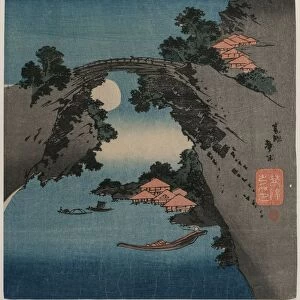The Monkey Bridge, early 1830s. Creator: Katsushika Taito II (Japanese, active c. 1810-50s)