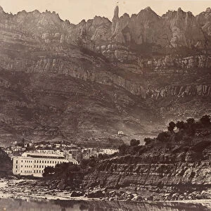 Monserrat, Vista general de la montana desde Monistrol, 1860. Creator: Charles Clifford