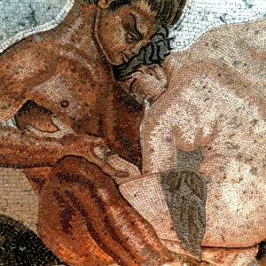 Mosaic of a satyr and nymph, House of Faun, Pompeii, Italy