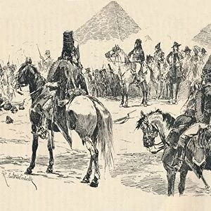 Napoleon Buonaparte at the Battle of the Pyramids, 1798, (1884). Artist: Richard Caton Woodville II