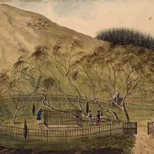 Napoleons Burial Place on St. Helena, 1833. Artist: Anonymous