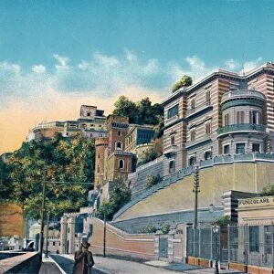 Napoli - Corso Vittorio Emanuele, Hotel Bertolini E Funicolare Vomero, c1900. Creator: Unknown