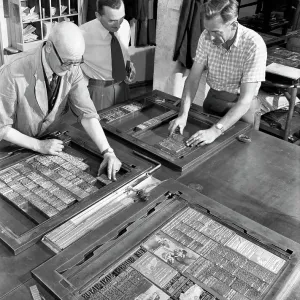 Preparing Print: Newspaper Typesetting in Mexborough, 1959 Preparing Print: Newspaper Typesetting in Mexborough, 1959