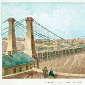 Niagara Cast Iron Bridge, New York, USA, c1855-c1860