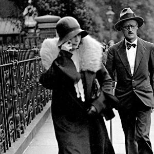 Nora Barnacle (left), James Joyce (center) and their solicitor n London on the day of their marriage