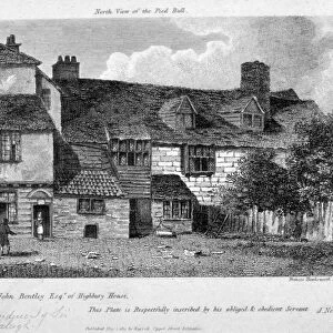 North view of the Old Pied Bull Inn, Essex Road, Islington, London, 1811. Artist