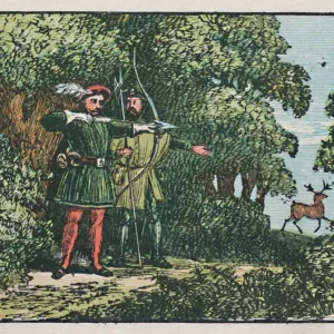 Nottingham Print, c1910: Robin Hood in Sherwood Forest Nottingham Print, c1910: Robin Hood in Sherwood Forest