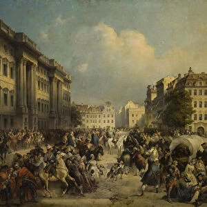 The occupation of Berlin by Russian troops in October 1760, 1849. Artist: Kotzebue, Alexander von (1815-1889)