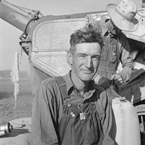Oklahoman, worked three years as farm laborer... near Ontario, Malheur County, Oregon, 1939. Creator: Dorothea Lange