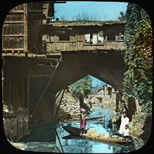 Old bridge, Srinagar, Kashmir, India, late 19th or early 20th century