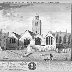 Old St Leonards Church, Shoreditch, London, 1735. Artist: William Henry Toms