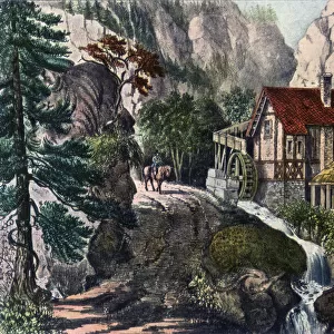 Old Swiss Mill, 1872. Artist: Currier and Ives