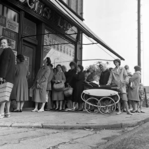 Opening of Broughs supermarket, Thurnscoe, South Yorkshire, 1963