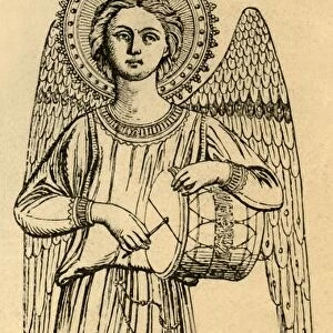 Outline Copy of an Angel Painted by Fra Angelico, 1881. Creator: Unknown