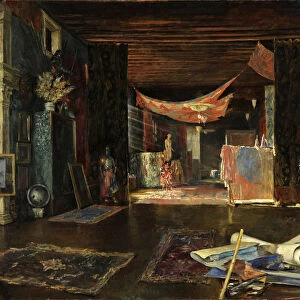 The painters studio at Palazzo Pesaro Orfei. Creator: Fortuny y Madrazo, Mariano (1871-1949)