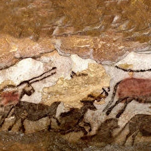 Panel of the Unicorn (Panel of the Black Bear) at Lascaux. Artist: Art of the Upper Paleolithic