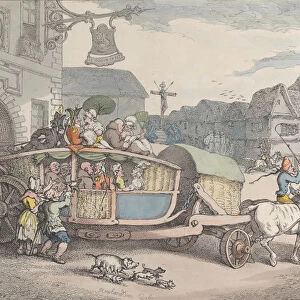 Paris Diligence, ca. 1810. ca. 1810. Creator: Thomas Rowlandson