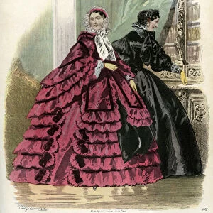 Parisian fashions of the 19th century, 1857 (1938)
