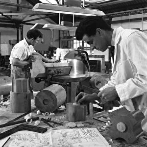 Pattern making for a steel mould, Wombwell Foundry, South Yorkshire, 1963. Artist
