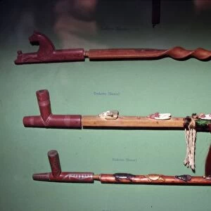 Three Peace-Pipes, Dakota Sioux, North American Indian