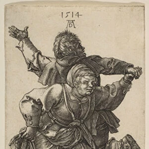 Peasant Couple Dancing, 1514. Creator: Albrecht Durer
