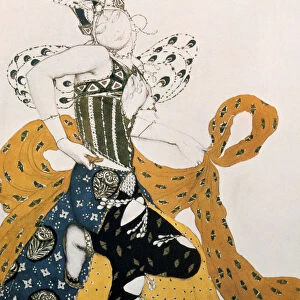 Peri (Natasha Trouhanova), costume design for La Peri (music by Paul Dukas), 1911. Artist: Leon Bakst