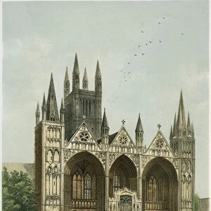 Peterborough Cathedral, Cambridgeshire, c1870. Artist: WL Walton