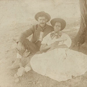 Photograph of a young couple in Texas, ca. 1920s. Creator: Unknown