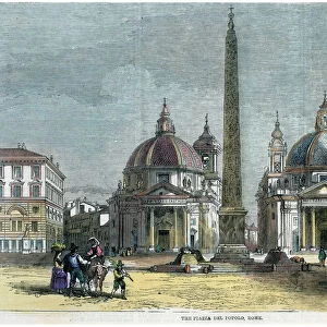 The Piazza del Popolo, Rome, Italy, c1880
