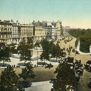 Piccadilly from Hyde Park Corner, London, c1915. Creator: Unknown