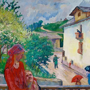 Pioggia primaverile (Spring Rain), 1926. Creator: Giacometti, Giovanni (1868-1933)