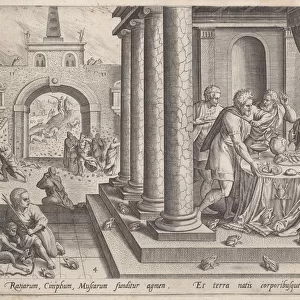 The Plague of Frogs, c. 1585. Creator: Johann Sadeler I