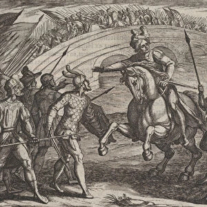 Plate 22: Civilis Separates German and Dutch Troops, from The War of the Romans Against