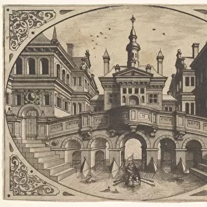 Plate from "Scenographiae... ", 1560. Creator: Johannes van Doetecum I