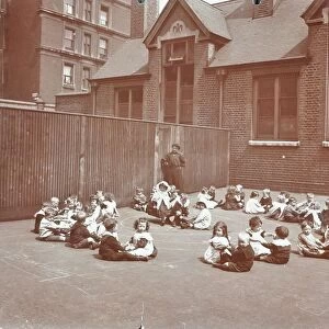 Playground scene, Hugh Myddelton School, Finsbury, London, 1906