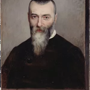 Portrait of Alphonse Karr (1808-1890), journalist and writer, 1865. Creator: Amelie Burdin