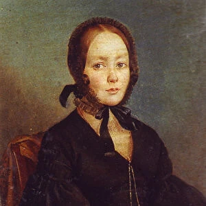 Portrait of Anna Kern, 1840. Artist: Arefov-Bagayev, Akim (active 1840s)